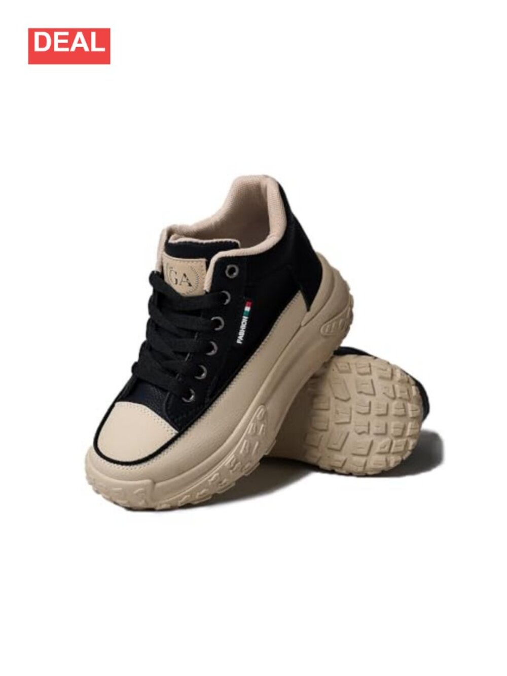 Chunky Platform Mesh Sneakers Comfortable Breathable Lace-Up Running Shoes